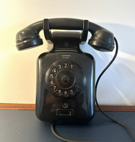 Antico telefono nero - antico,