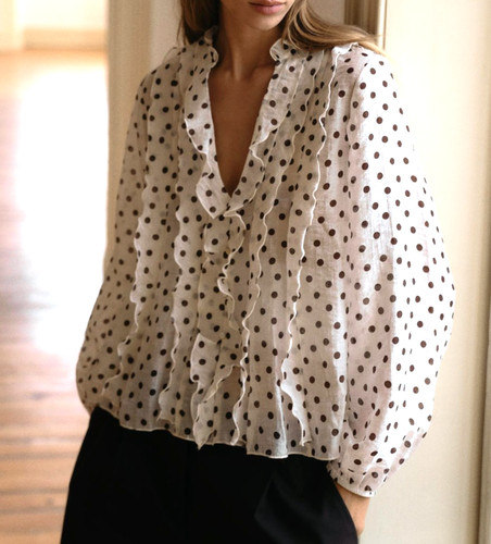 Top blusa zara pois - zara, a