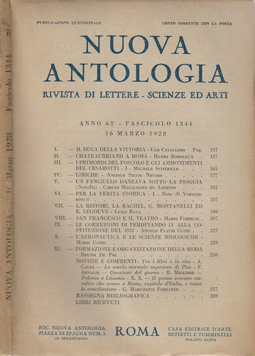 Nuova antologia 1928 rivista - 1928.,