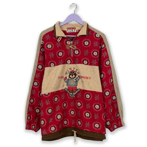 Pile vintage rosso beige a - e,