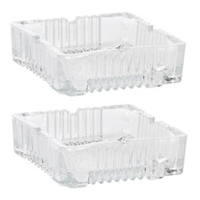 2x Vetro Portacenere Angolare