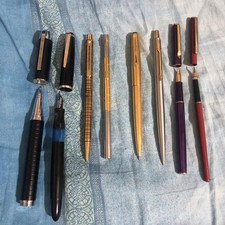 Lotto 8 Penne Stilografiche- E A Sfera- Vintage -Di Marca -Aurora 98 -