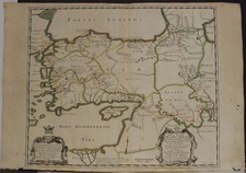 ANATOLIA TACCHINO CIPRO IRAQ MEDIO ORIENTE1653 DU VAL/MARIETTE INSOLITA MAPPA ANTICA
