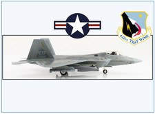 HA2827 F-22A Raptor USAF 412th Test Wing, Edwards AFB, Hobbymaster 1:72 NUOVO