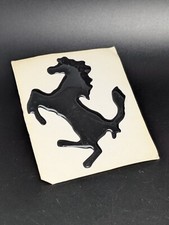 CAVALLINO NERO LOGO ADESIVO 3D SIGLA EMBLEMA FREGIO STEMMA SCRITTA BADGE TARGA