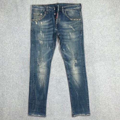 Dsquared2 mens distressed slim - distressed,