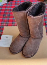UGG Australia stivale alto tall tg 38 marrone scamosciato pelo inverno