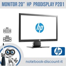 HP Monitor Prodisplay P201  20" per PC 1600x900 px  GRADO A-    BASE PER MINI PC