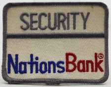 patch toppa nations bank security uniforme divisa distintivo guardia