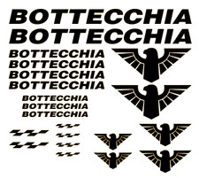 KIT 21 ADESIVI BOTTECCHIA PRESPAZIATI VINILE PER RESTOMOD STICKERS BIKE BDC MTB