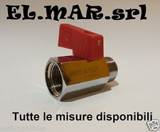 MINI Rubinetto a sfera M F 1/8" 1/4" 3/8" 1/2" aria compressa compressore  