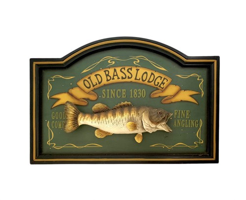 Insegna vecchia bass - insegna, lodge