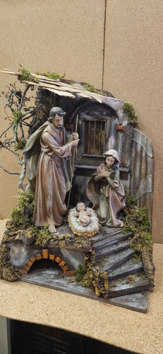 Capanna presepe con natività - capanna,