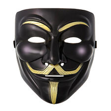 MASCHERA CARNEVALE HALLOWEEN ANONYMOUS V PER VENDETTA NERA TEATRO HORROR