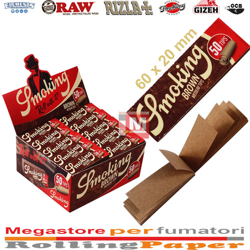 Filtri carta smoking brown - in,