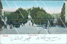 az566 cartolina trieste citta' giardino pubblico