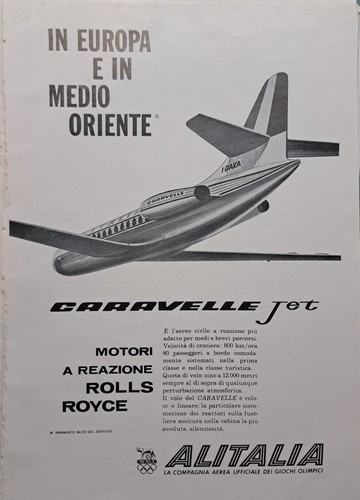 Alitalia caravelle jet rara - jet,