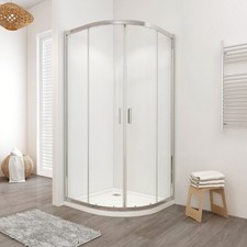 box doccia semicircolare 80x80 In Vetro Satinato