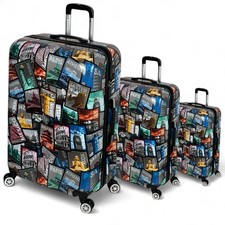 Trolley Valigia Set 3 Valigie Rigido in Policarbonato ULTRALEGGERO 4 (8) RUOTE 