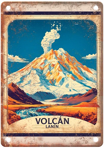 Vintage volcan lanin argentina - vintage,