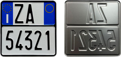 Riproduzione targa moto - targa,