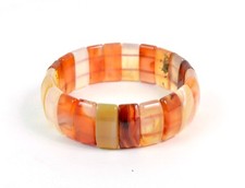 Bracciale Elasticizzato doppio elastico in Corniola. Made in Italy