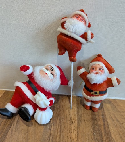 Babbo natale vintage floccato - babbo,