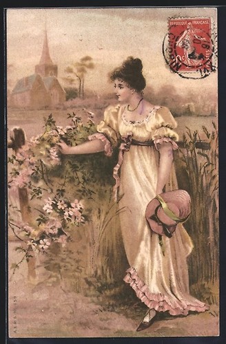 Cartolina artista bella - cartolina, d'artista