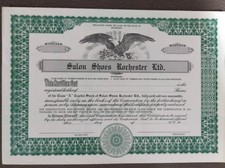 CERTIFICATO AZIONARIO U.S.A