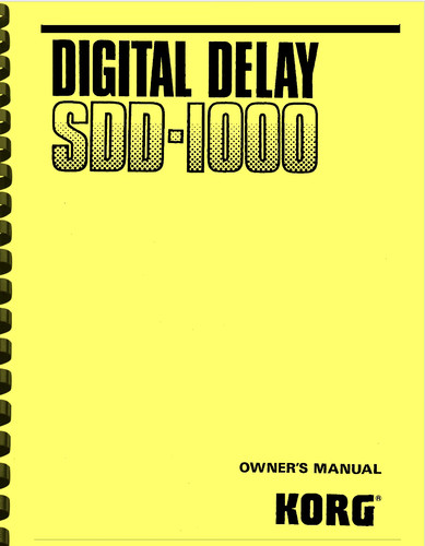Korg sdd 1000 digital - sdd-1000, delay