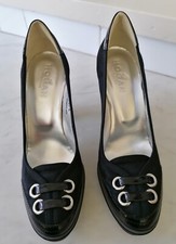 Scarpe donna Hogan decolletè nere con tacco taglia 37 1/2 