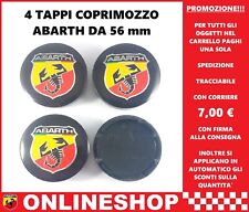 TAPPI COPRIMOZZO ABARTH BORCHIE PER CERCHI IN LEGA DIAMETRO 56 mm in ABS 4 pezzi