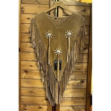 Poncho coprispalle in pelle da