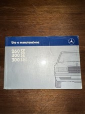 MERCEDES Classe S W126 Uso e manutenzione 1985 260 SE 300 SE SEL 1265844697