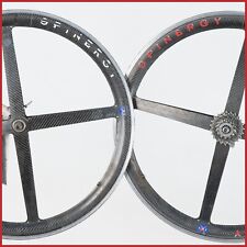 SET RUOTE SPINERGY 4 QUATTRO RAGGI CARBONIO 700C TUBOLARE VINTAGE 28 CERCHI FRENO RUOTE