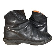 Stivaletti Trippen UK6 EU39 donna pelle nera zip laterali slouchy hobo