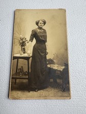 KRISTIANIA Brogaten Froling Norvegia 1920 foto reale CDV bella donna ritratto