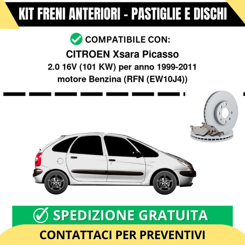 Kit freni anteriori - kit, citroen
