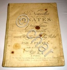 Spartito Pleyel Six Sonates piano violon Op. 27 Paris - 1810 ca.