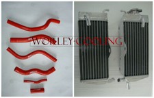 For HONDA CR125R CR125 1990-1997 91 92 93 94 95 96 Aluminum Radiator + Hose RED