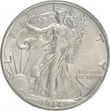 Mezzo dollaro 1944 AU Walking