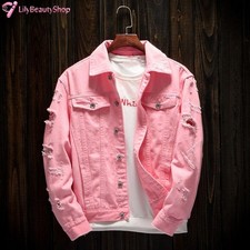 Mens Ripped Jeans Buton Front