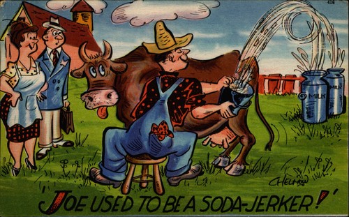Mucca mungitura contadina - da,
