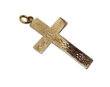 Antico ciondolo croce incisa