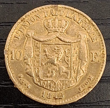  1849 Oro 10 Franchi, solo 37