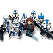 Personalizzato 501st Anakin Skywalker Minifigures Star Wars Clone Wars Blue Trooper