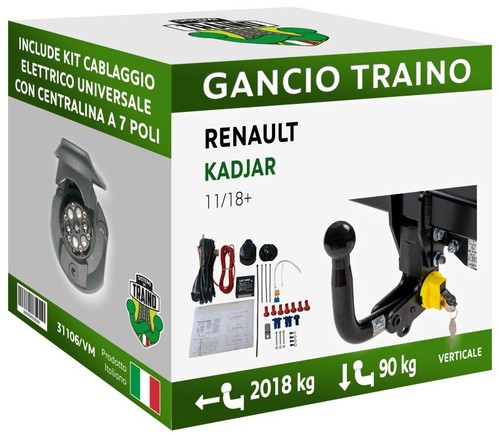 Gancio verticale estraibile - gancio,