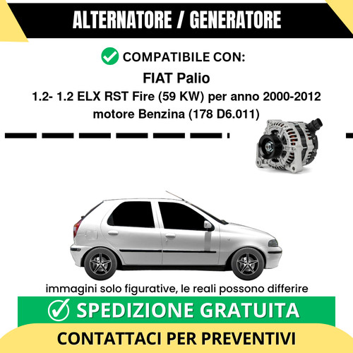 Alternatore fiat palio 59 - fiat,