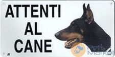 Targa attenti al cane Doberman