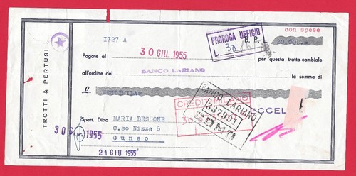 Cambiale trotti pertusi - cambiale,